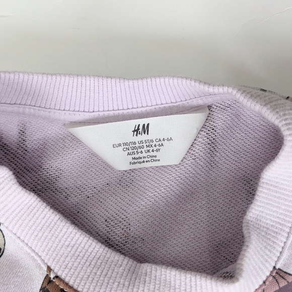 H&M Girls Lilac Bunny Print Dress - Picture 4 of 5